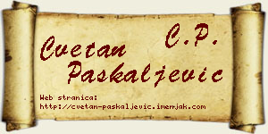Cvetan Paskaljević vizit kartica